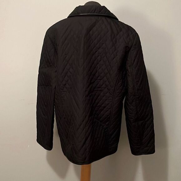 Charter Club Women's Black Quilted Lined Button Front Long Sleeve Jacket - Picture 5 of 7